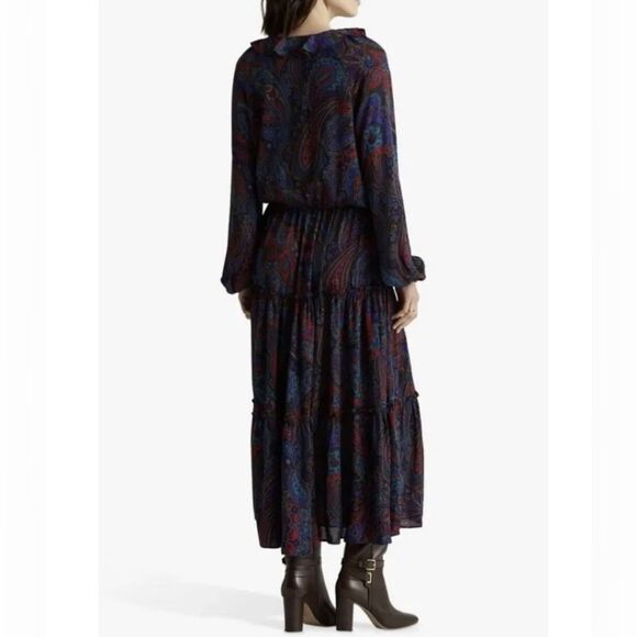 Lauren Ralph Lauren- Women’s Paisley Ruffle Dress - Size 2 - Picture 2 of 13